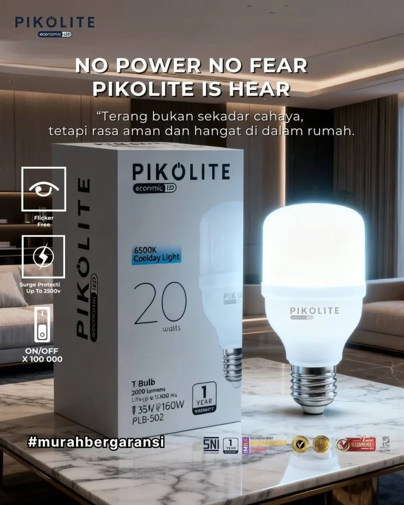 Daftar Lampu LED Rumah PIKOLITE Super Terang dan Murah