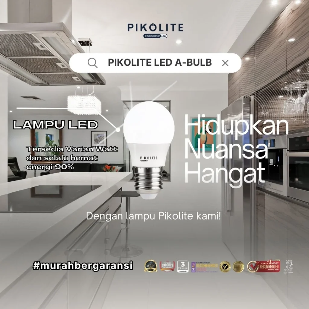 PIKOLITE Lampu 12 Watt Cukup untuk Ruangan Berapa Meter